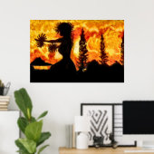 ハワイアンフラダンサー ポスター (ホームオフィス)