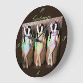 ハワイアンフラダンサーThunder_Cove ラージ壁時計 (傾斜)