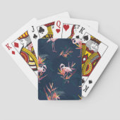 ハワイアンフラミンゴ：熱帯ヴィンテージのアートワーク トランプ (裏面)