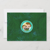 ハワイアンフラモンキーベビーシャワーありがとう#01 招待状 (裏面)