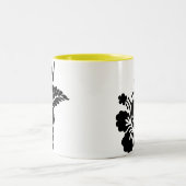 ハワイアンフラワーシルエット ツートーンマグカップ (中央)