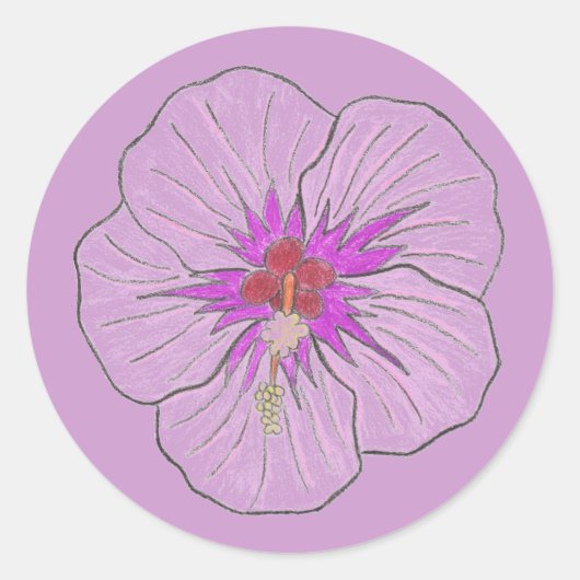 ハワイアンフラワーシール ラウンドシール (正面)