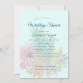 ハワイアンフラワーズカップルウェディングシャワー招待状 招待状 (正面)