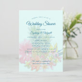 ハワイアンフラワーズカップルウェディングシャワー招待状 招待状 (スタンド正面)