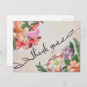 ハワイアンフラワーズサンキューハガキ ポストカード (正面/裏面)