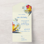 ハワイアンフラワーズスペシャル誕生日 オールインワン招待状 (内側)