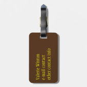 ハワイアンフラワーズハイビスカスアート ラゲッジタグ (裏面縦)