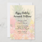 ハワイアンフラワーズパイナップルバースデーパーティー招待状 招待状 (正面)