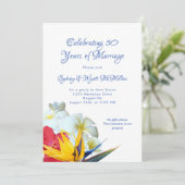 ハワイアンフラワーズブーケ記念日パーティー 招待状 (スタンド正面)