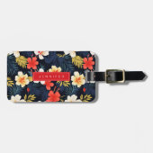 ハワイアンフラワーズラゲッジタグ ラゲッジタグ (正面横)