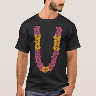 ハワイアンフラワーチェーンハイビスカスサマーバケーションレイ Tシャツ