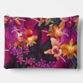 ハワイアンフラワーフレンジトラベルバッグ アクセサリーポーチ