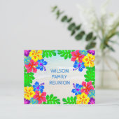 ハワイアンフラワー縁どズファミリー懇親会 ポストカード (スタンド正面)