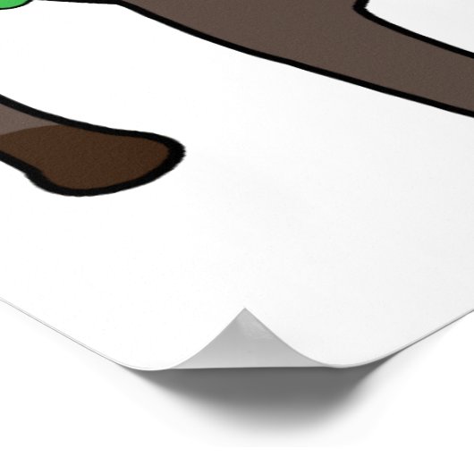 ハワイアンフランスのブルドッグフラティキポスター ポスター (角)