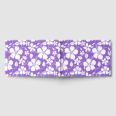 ハワイアンフラ（ハイビスカス）の薄紫色パターン ゲストブック (全面)