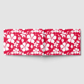 ハワイアンフラ（ハイビスカス）の赤色パターン ゲストブック (全面)