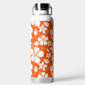 ハワイアンフラ（ハイビスカス）オレンジ ウォーターボトル (背面)