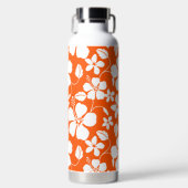 ハワイアンフラ（ハイビスカス）オレンジ ウォーターボトル (正面)