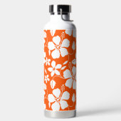 ハワイアンフラ（ハイビスカス）オレンジ ウォーターボトル (左面)