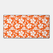 ハワイアンフラ（ハイビスカス）オレンジ デスクマット (正面)