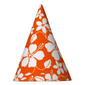 ハワイアンフラ（ハイビスカス）オレンジ パーティーハット (右)