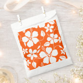 ハワイアンフラ（ハイビスカス）オレンジ フェイバーバッグ (クリップ留めされた状態)