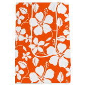 ハワイアンフラ（ハイビスカス）オレンジ ミディアムペーパーバッグ (裏面)