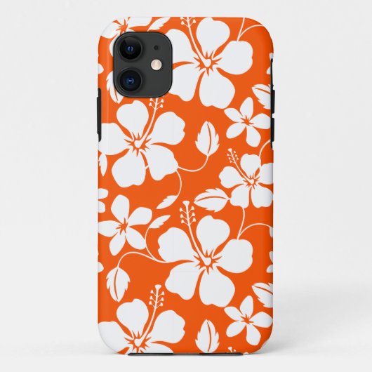 ハワイアンフラ（ハイビスカス）オレンジ Case-Mate iPhoneケース (裏面)