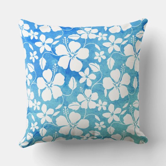 ハワイアンフラ(ハイビスカス)グリーンリーフ装飾用クッション クッション (裏面)