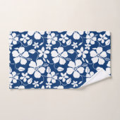 ハワイアンフラ（ハイビスカス）ネイビーバスタオルセット バスタオルセット (ハンドタオル)