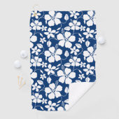 ハワイアンフラ（ハイビスカス）ネイビー ゴルフタオル (インサイチュ)