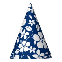 ハワイアンフラ(ハイビスカス)ネイビー パーティーハット
