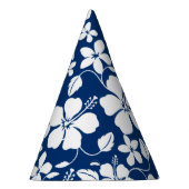 ハワイアンフラ（ハイビスカス）ネイビー パーティーハット (右)