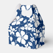 ハワイアンフラ（ハイビスカス）ネイビー フェイバーボックス (正面サイド)