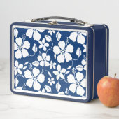 ハワイアンフラ（ハイビスカス）ネイビー メタルランチボックス (インサイチュ)