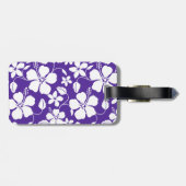 ハワイアンフラ（ハイビスカス）パープルラゲージタグ ラゲッジタグ (裏面横)