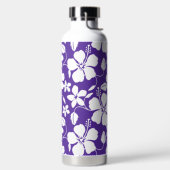 ハワイアンフラ（ハイビスカス）パープル ウォーターボトル (左面)