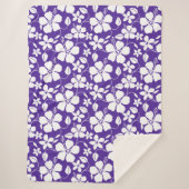 ハワイアンフラ（ハイビスカス）パープル シェルパブランケット (正面)