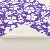 ハワイアンフラ（ハイビスカス）パープル シェルパブランケット (3/4)