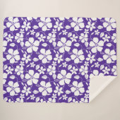 ハワイアンフラ（ハイビスカス）パープル シェルパブランケット (正面(横))