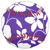 ハワイアンフラ（ハイビスカス）パープル ソフトボール (裏面)