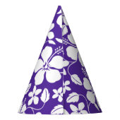 ハワイアンフラ（ハイビスカス）パープル パーティーハット (裏面)