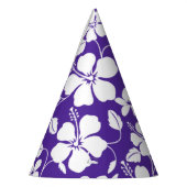 ハワイアンフラ（ハイビスカス）パープル パーティーハット (左)