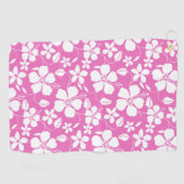 ハワイアンフラ（ハイビスカス）ピンク ゴルフタオル (横)