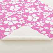 ハワイアンフラ（ハイビスカス）ピンク シェルパブランケット (3/4)