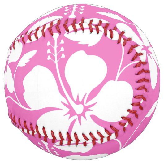 ハワイアンフラ（ハイビスカス）ピンク ソフトボール (裏面左)