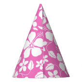 ハワイアンフラ（ハイビスカス）ピンク パーティーハット (裏面)