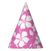 ハワイアンフラ（ハイビスカス）ピンク パーティーハット (左)