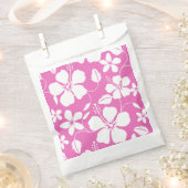 ハワイアンフラ（ハイビスカス）ピンク フェイバーバッグ (クリップ留めされた状態)