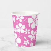 ハワイアンフラ（ハイビスカス）ピンク 紙コップ (左)